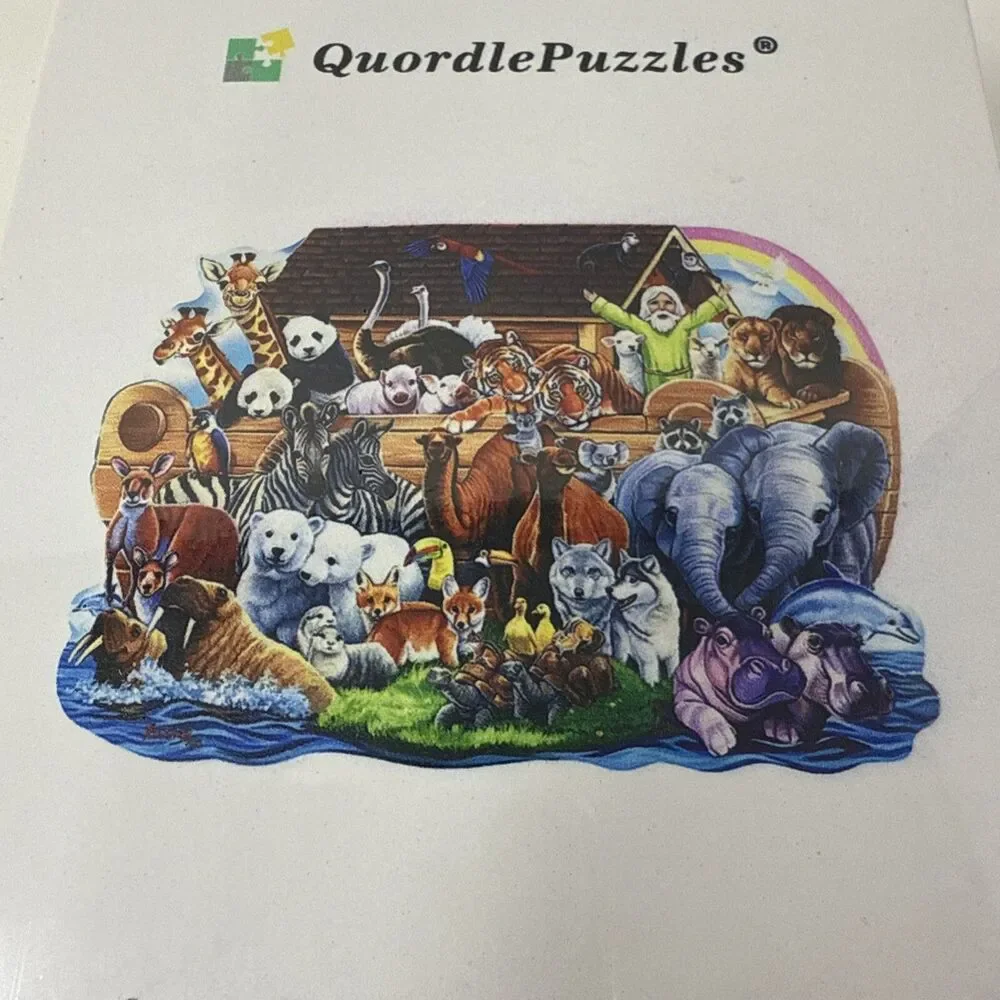 New Quordle Puzzles Noah's Ark #685 Medium, Wooden Puzzle Pieces